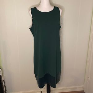 NWT Vince Camuto women’s forrest green sleeveless dress size 14